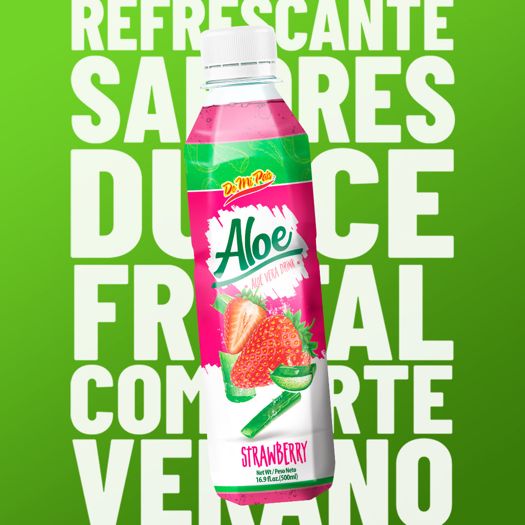 Aloe Vera Drink: Strawberry 16.9 fl.oz