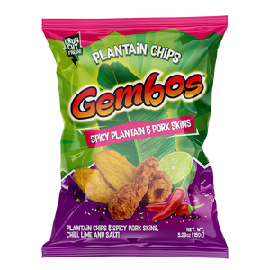 GEMBOS Plantain chips with Pork skins / Tajadas de plátano y Chicharrón