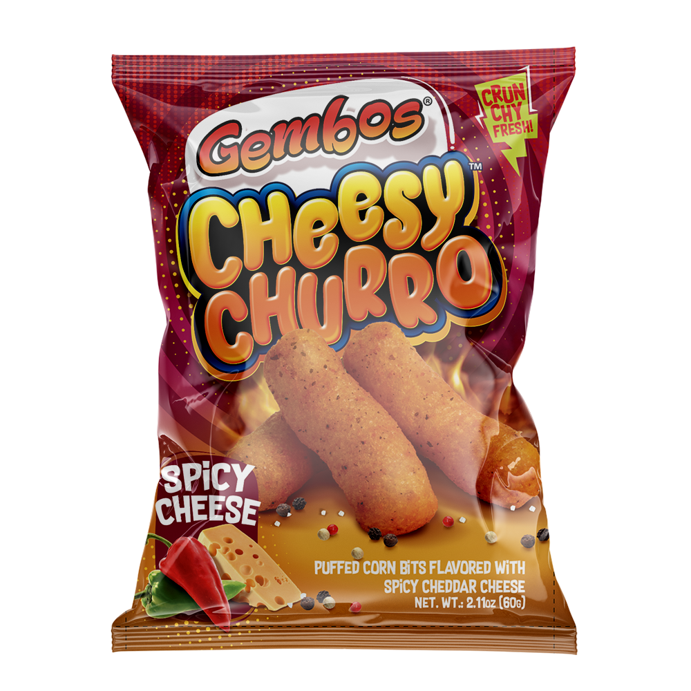 GEMBOS Cheesy Churro Spicy Pugged Corn Bits 2.11oz