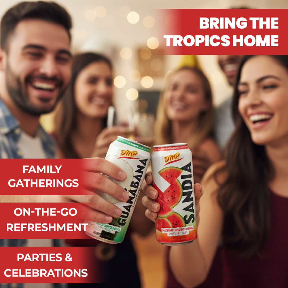 Paradise Juice Pack – Papaya, Mamey, Cashew, Guava, Soursop, Watermelon with Pulp, 16.5 Fl Oz, 6-Pack