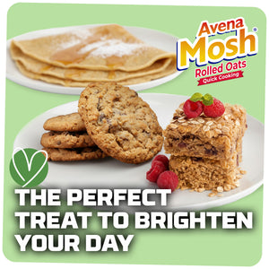 Avena Mosh Rolled Oats | Gluten Free, Quick Cooking, Non GMO, Healthy Snacks, 30 Oz