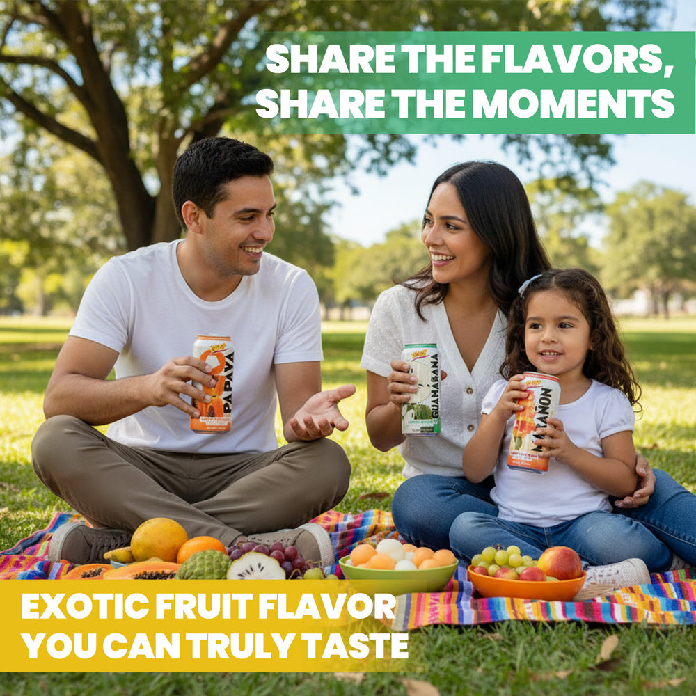 Paradise Juice Pack – Papaya, Mamey, Cashew, Guava, Soursop, Watermelon with Pulp, 16.5 Fl Oz, 6-Pack