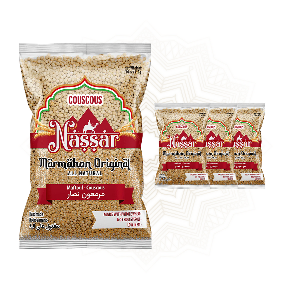 Couscous Marmahon Nassar | Handmade, 100% Whole Wheat, 14 Oz