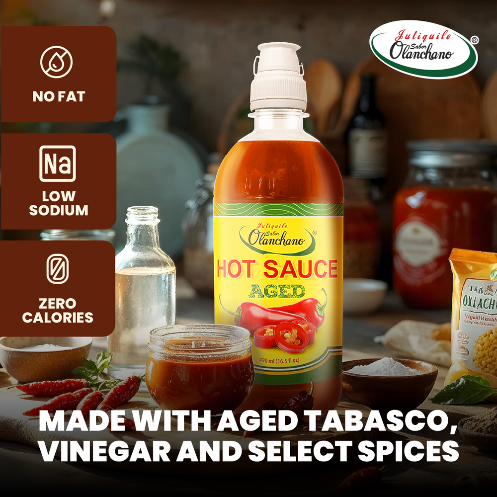Jutiquile Sabor Olanchano | Mild Hot Sauce Aged with Jalapeño, 16.5 Fl Oz
