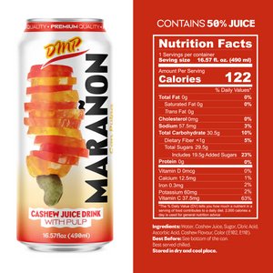 Cashew Juice with Pulp | Marañon Juice, Refreshing Fruit Beverage, 16.57 Fl Oz
