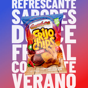 GEMBOS Frijo Chips Corn Tortilla Chips with Creamy Spicy Bean Flavor / Tortillas de Maiz con Sabor a Frijoles Cremosas Picoso 4.40oz