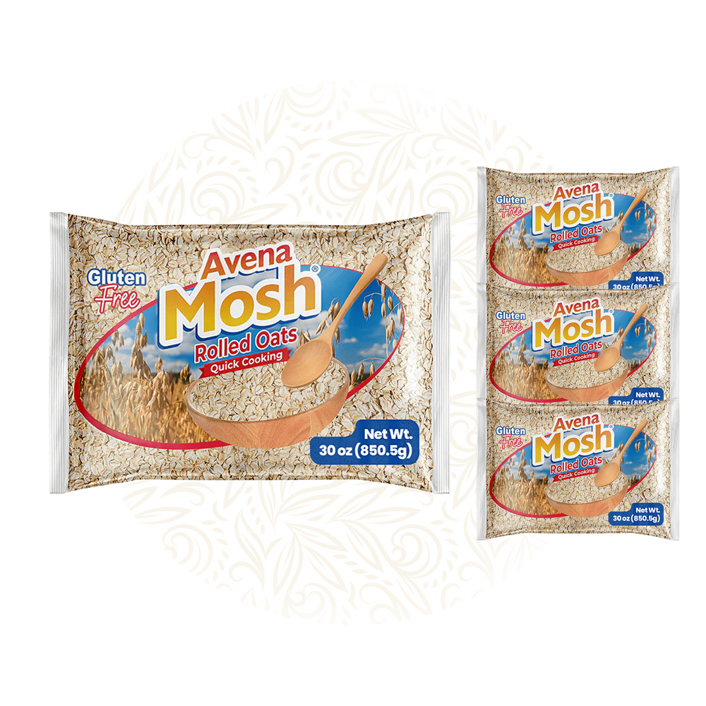 Avena Mosh Rolled Oats | Gluten Free, Quick Cooking, Non GMO, Healthy Snacks, 30 Oz