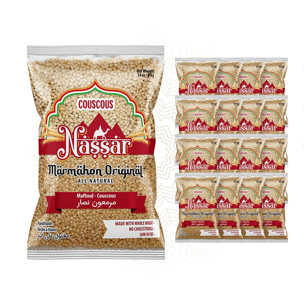 Couscous Marmahon Nassar | Handmade, 100% Whole Wheat, 14 Oz
