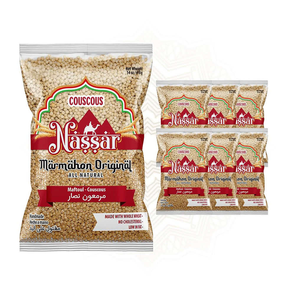 Couscous Marmahon Nassar | Handmade, 100% Whole Wheat, 14 Oz