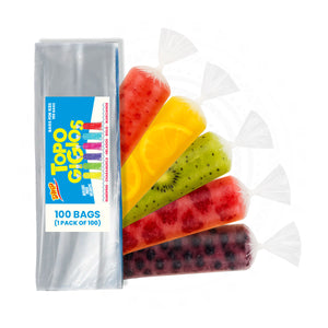 Topogigios Ice Cream Bags | Perfect for Bolis, Popsicles, and Ice Storage, 100-Count