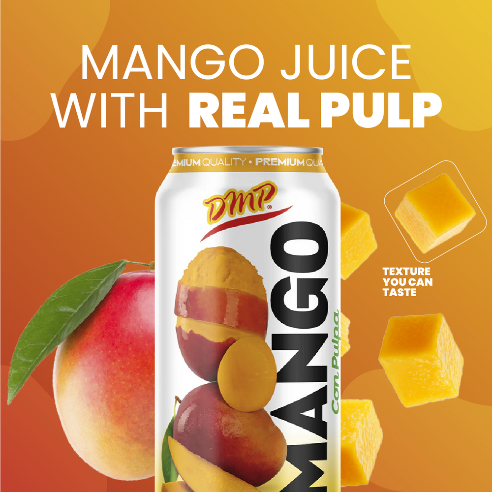 Mango Juice Drink with Pulp | Naturally Sweet Beverage, 16.57 Fl Oz