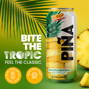 Pineapple Juice with Pulp | Refreshing Piña Fruit Drink, 16.57 Fl Oz