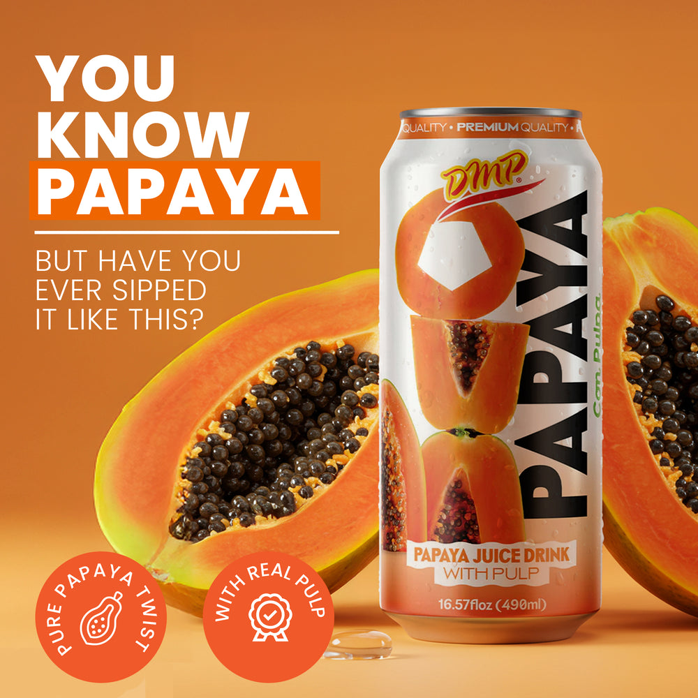 Papaya Juice with Pulp | Perfect Refreshment for Tropical Drinks, 16.57 Fl Oz