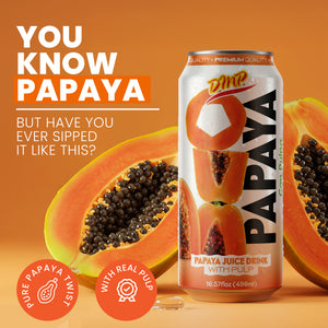 Papaya Juice with Pulp | Perfect Refreshment for Tropical Drinks, 16.57 Fl Oz