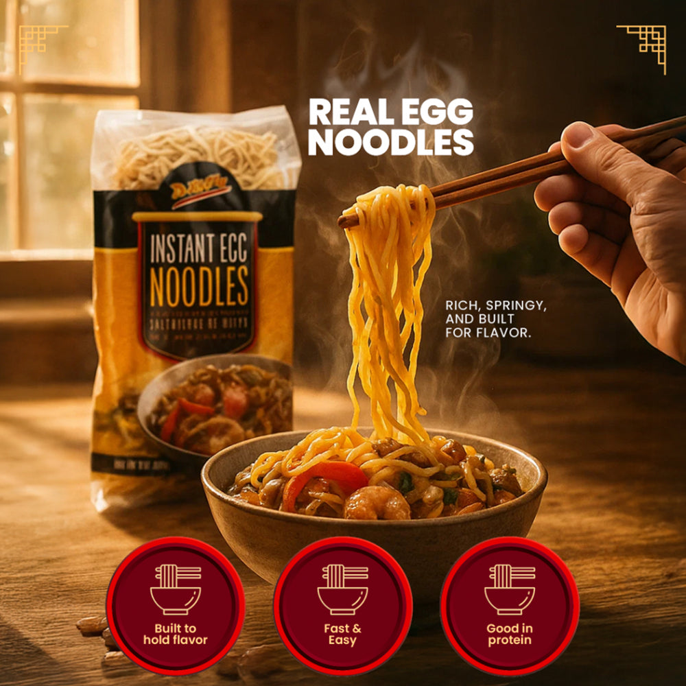 Traditional Instant Egg Noodles for Soup, Stir-Fry, Pasta or Ramen Recipes; Crafted in Cambodia