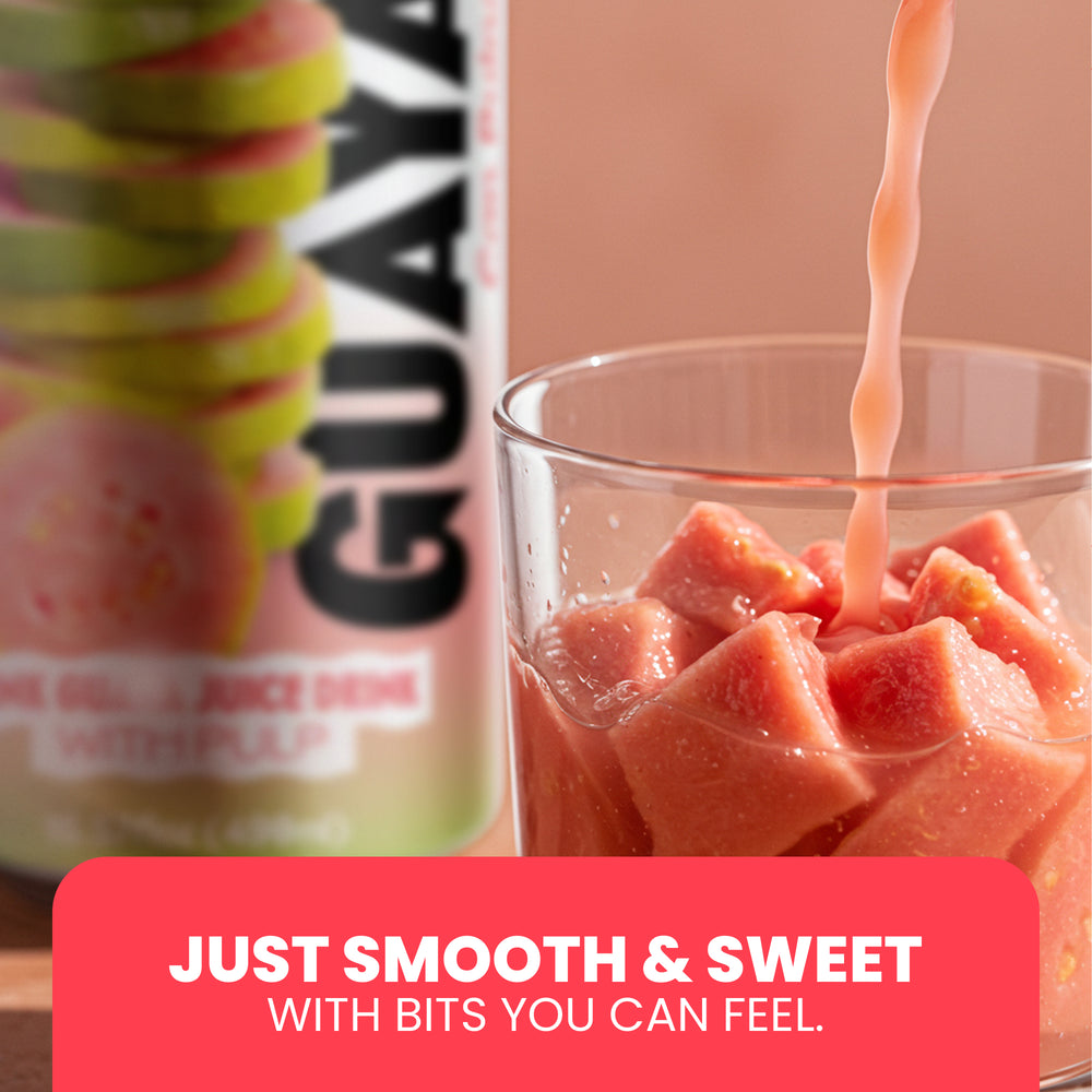 Guava Juice with Pulp | Fruit Beverage with Real Guayaba, Perfect for Drinks and Smoothies, 16.57 Fl Oz