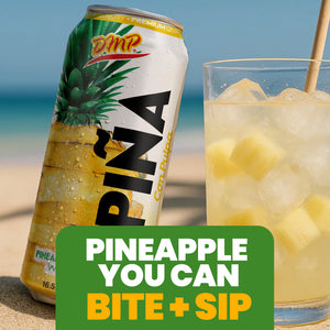 Pineapple Juice with Pulp | Refreshing Piña Fruit Drink, 16.57 Fl Oz