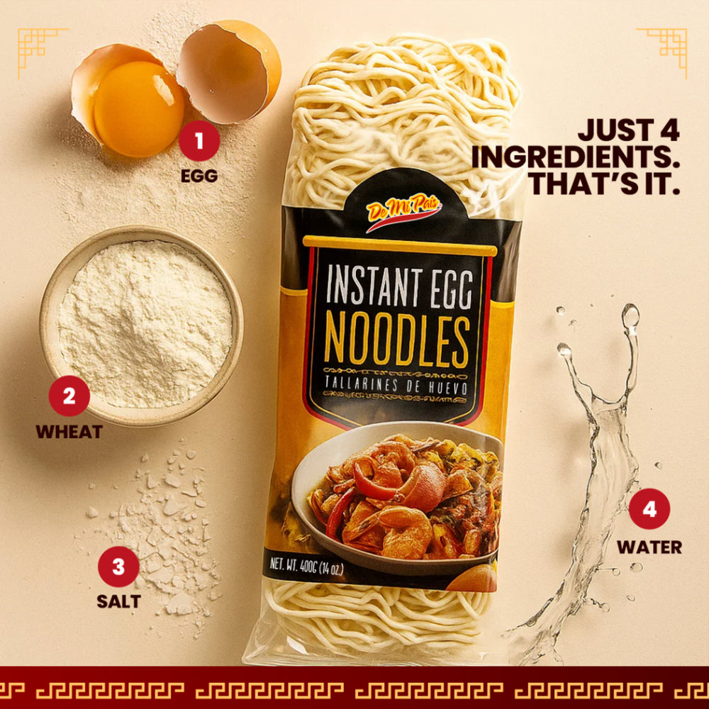 Traditional Instant Egg Noodles for Soup, Stir-Fry, Pasta or Ramen Recipes; Crafted in Cambodia