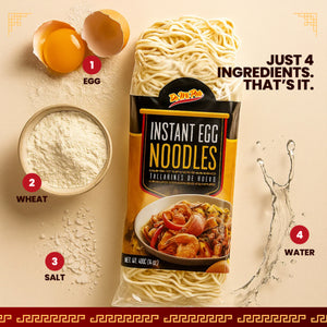 Traditional Instant Egg Noodles for Soup, Stir-Fry, Pasta or Ramen Recipes; Crafted in Cambodia