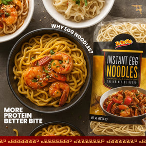 Traditional Instant Egg Noodles for Soup, Stir-Fry, Pasta or Ramen Recipes; Crafted in Cambodia