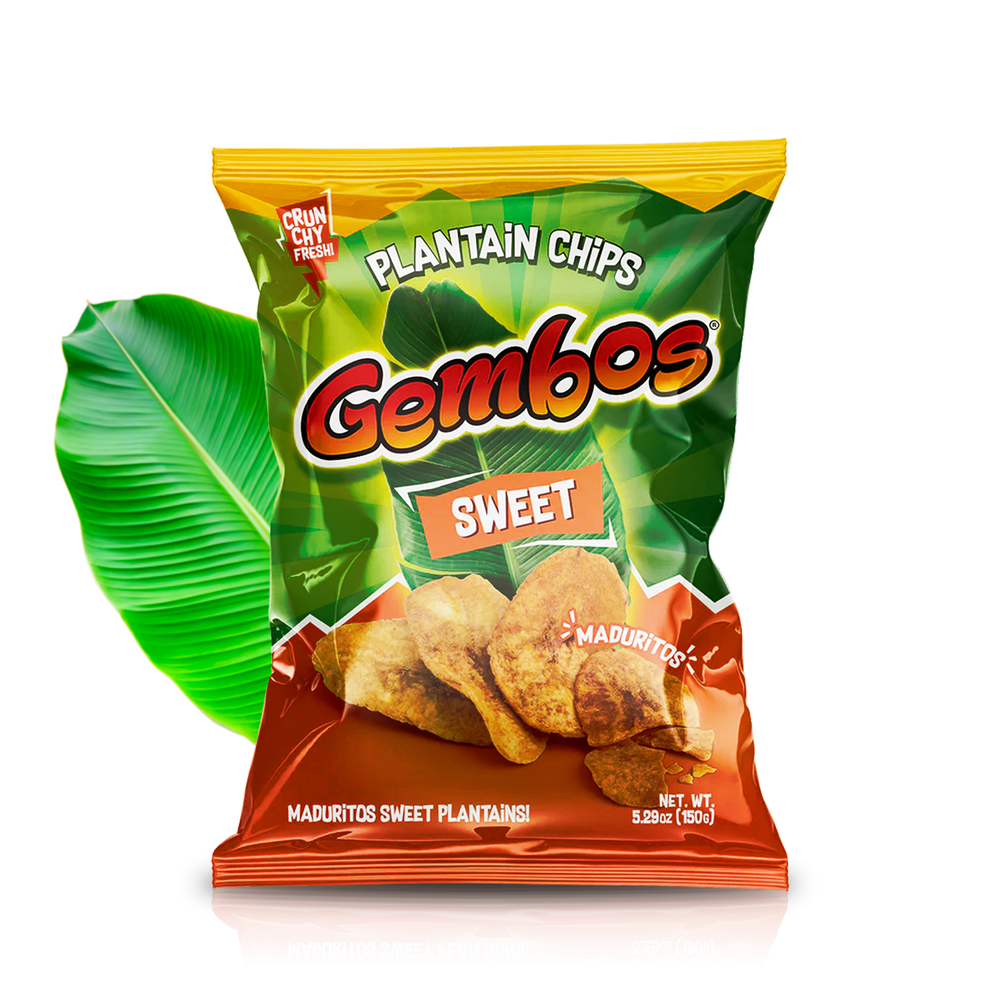 Gembos Sweet Maduritos Plantain Chips | Healthy Vegan Snack, 5.29 Oz