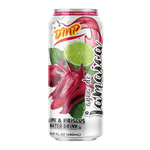 Canned Juice: Hibiscus with Lime Water Drink / Agua de Jamaica con limon