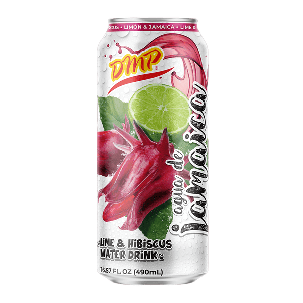 Canned Juice Hibiscus with Lime Water Drink / Agua de Jamaica con lim